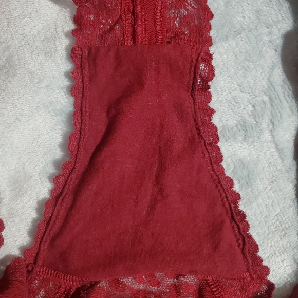 Vintage PINK VICTORIA'S SECRET Red Panty EXTRA LOW RISE HIPSTER Cheekster XL - Picture 7 of 7